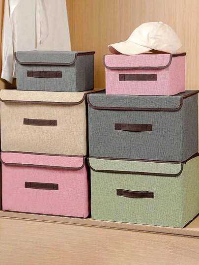 1个可折叠收纳盒，可折叠整理箱，衣柜收纳盒，办公收纳盒 - 节省空间，方便整理衣物，也可用于秋季装饰、节日装饰、房间装饰、家居装饰、卧室装饰，可收纳内衣，抽屉式布艺文胸和袜子收纳盒，可折叠收纳盒