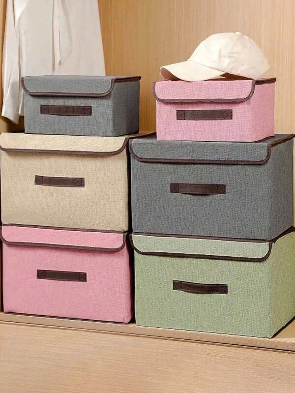 1 pieza Caja de almacenamiento plegable, organizador plegable, caja de armario, contenedor de almacenamiento de oficina - Ideal para ahorrar espacio y organizar la ropa, decorativo para decoración de otoño, decoración navideña, decoración de habitación, decoración del hogar, decoración de dormitorio, caja de almacenamiento de ropa interior, organizador de cajón tipo tela para sostenes y calcetines, cubo de almacenamiento plegable