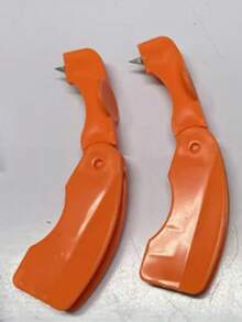 1/2件装，橙子削皮器，塑料橙子削皮器，简易柠檬削皮器，葡萄柚削皮器，创意切刀，带折叠手柄的橙子削皮工具，水果削皮器，蔬果工具，厨房工具 - 橘色 - 查看 12