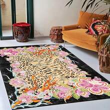 Black Leopard Runner Rug Washable Cheetah Print Area Rugs For Kitchen Hallway Porch Balcone Luandry Room Bedroom Non-Slip Animal Skin Carpet , Modern Abstract Art Carpet 84*60inch/31*20inch,Perfect Choice For Gift ,Stylish And High-Quality Rugs, Perfect For  Decorations And GiftsHome Decor, The Best Choice For Gothic-Style Birthday Gifts - Trở lại B# - Xem 1