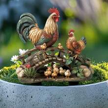 Neue grenzüberschreitende Hahn & Henne 2D Acryl Gartenstecker, wasser- und abriebfeste Gartendekoration - A - Übersicht 7