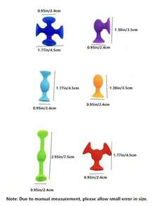 11件套儿童吸盘积木玩具，软橡胶积木，早教儿童益智吸盘积木 - 彩色 - 查看 6