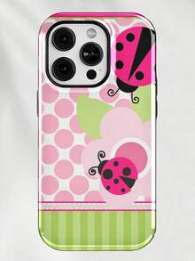 Premium  16 Plus Case High-Quality Ladybugs Flowers Polka Dots Pattern That Won't Peel Off Hybrid Shock-Resistant Protective Case High-Quality Apple Phone Case - Nhiều màu - Xem 1