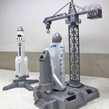航天器火箭发射器（手动发射火箭）航天飞机玩具。孩子们喜爱的航天器玩具礼品模型，适合作为儿童生日礼物。 - 彩色 - 查看 7