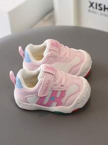 1双儿童/幼儿春季软底防滑透气步行鞋，男女通用 - 粉色 - 查看 6