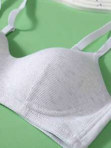 2pcs/Set Solid Color Wireless Thin Push-Up Bra, Suitable For Small Bust Girl - Multicolor - View 6