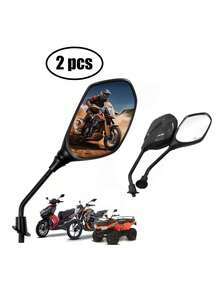2 Pcs Universal Motorcycle Mirrors, Motorcycle Accessories, Motorcycle Rearview Mirror - A - View 3