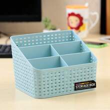 4-Grid Plastic Cutlery Organizer / Chopstick Holder / Knife Fork Spoon Storage Box / Kitchen Draining Rack / Desktop Sundries Box, Random Color - View 6