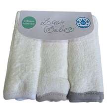 Kit de Paninhos de Boca Power Sec - Laço Bebê (3 unidades) - várias cores - Cinza Claro - Visão 2