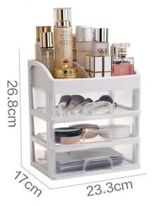 Caja Organizador De Cosméticos Tres Cajones - B - Ver 5