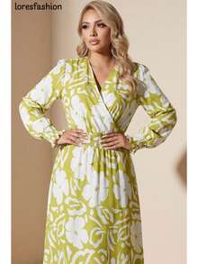 Women Short Dresses - Lime Green - View 5