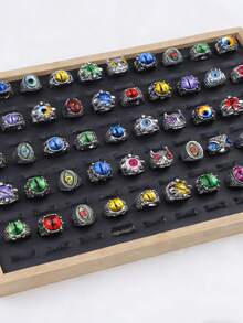 Bộ 10 chiếc nhẫn phong cách Punk Gothic cổ điển, thiết kế hình đầu lâu và mắt động vật, quà tặng tiệc tùng Hip Hop, quà tặng bạn bè, phụ kiện hàng ngày. - 10 chiếc nhẫn đuôi phong cách Punk - Xem 13