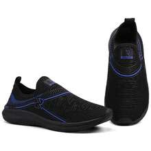 Adult Orthopedic Flat Sole Sneakers, Lace-Free, Easy To Put On, Lightweight For Daily Activities And Walking, Breathable Flat Sole, Sizes 34 To 43 - Màu xanh lam - Xem 6