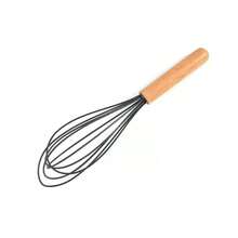 Utensilios de cocina de silicona con mango de madera, espátula, cuchara, pinzas resistentes al calor, accesorios para batidora, herramientas de cocina - Multicolor - Ver 4