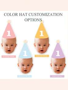 7/14/21pcs Customizable Birthday Photo Decorations, Personalized Photo Garland, 1st Birthday Banner, Personalized Birthday Hat Decor Garland, Birthday Party Gifts, Baby Shower/Gender Reveal Party Banner, Personalized Gift, Unique Gift - Multicolor - View 8