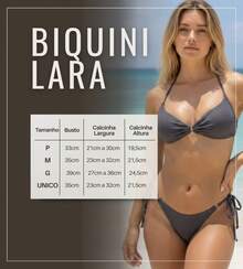 Maré&Cia Lara Bikini Set: Inverted Triangle Top With Thong Bottom With Metal Ring Details - Beachwear - Green Pool - View 5