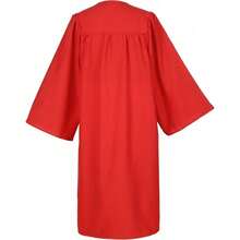 2026 Unisex Matte Graduation Gown And Cap Set With Tassel For Middle High School Bachelor - Red - View 4