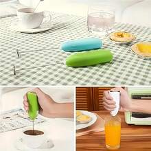 1pc Handheld Electric Egg Beater - Battery Powered Mini Mixer With Stainless Steel Whisk Attachments, Compact Lightweight Design For Eggs, Coffee, Tea, Pancake Batter - Plastic, Batteries Not Included - Multi-color Best-selling Egg Beater - View 11