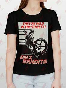 BMX Bandits Eighties Movie Funny Bike Tee - Black - View 1