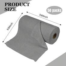 50-Pack Heavy Duty Microfiber Cleaning Cloths | Reusable & Lint-Free Rolls For Kitchen Grease, Glass, & Stove Tops - 預設 - 查看 9