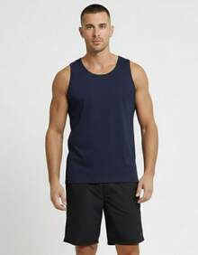 Kit 04 Men's Cotton Tank Top Shirt Comfortable Basic Plain - Xám - Xem 2