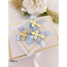 Personalized Baptism Favor Tag, Acrylic Mirror Gold Cross Tags, Thank You Tag, Baptism Tags For Favors, Mi Tag, Custom Baptism Name - Multicolor - View 12