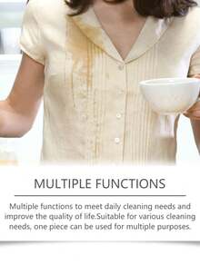 JUE FISH 20片/包 活性氧泡腾洗衣片，生物酶配方，去除黄色污渍、咖啡渍和茶渍，速效清洁泡腾片 - 固體 - 查看 9