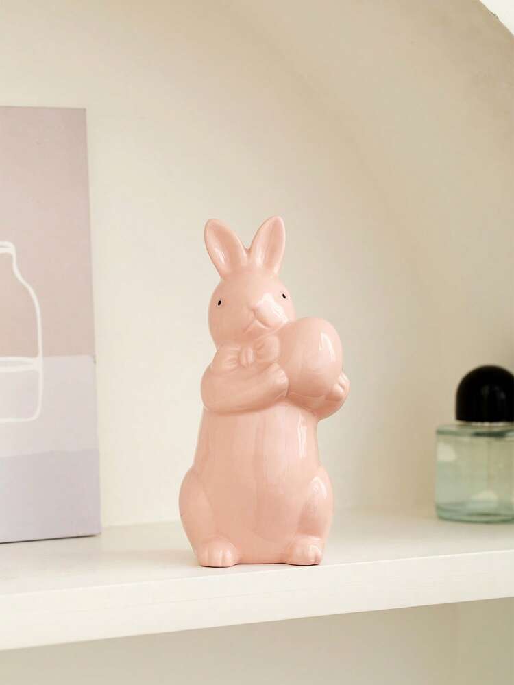 1pc Ceramic Rabbit Figurine - Cute Minimalist Style, Suitable For Easter Decoration, Desktop Display, Living Room Entrance Cabinet Decor, Holiday Party Decoration, Ideal Gift - Multicolor - View 20