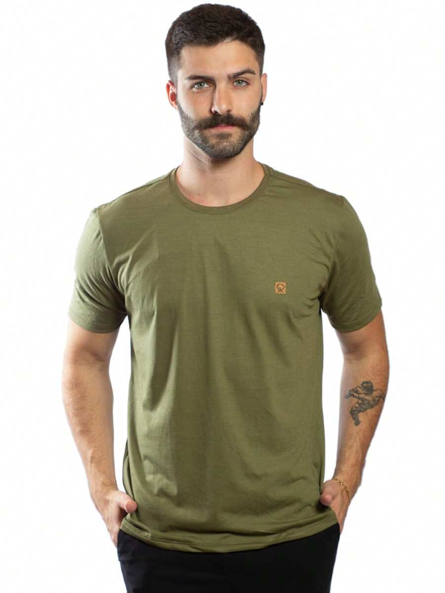 Men T-Shirts - xanh quân đội - Xem 1
