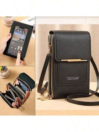 Women's Wallet Touch Screen Mobile Phone Bag Mini Crossbody Bag Multifunctional Fashionable Wallet With Card Slots Vertical Wallet Phone Holder Lightweight Fashion White-Collar Workers College Work Business Commute Office For Anniversary For Birthday Gift On Valentine Day Present Phone Bag Pouch Phone Wallet Pouch Phone Bag Women Mini Crossbody Bag For Women Wallet Purse Wallet