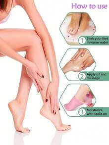 4只/2只装硅胶保湿足袜，女士保湿防皲裂足袜，适用于干燥、皲裂的脚后跟和粗糙的皮肤，去除死皮，弹性足袜，全天保湿防水，防止干燥，无异味，易于穿脱，柔软舒适，男女皆宜的足部护理工具，母亲节礼物，夏季必备 - 彩色 - 查看 8