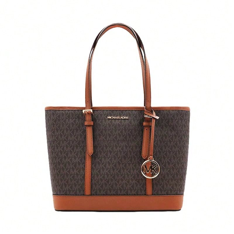 Michael Kors Jet Set Travel Printed Women's Single Shoulder Tote Bag 35S0GTVT1V BROWN - 棕色35S0GTVT1V BROWN - 查看 1