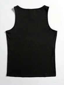 Plus Size -Women's Summer Casual Tank Top, Vintage Style Patterned Sleeveless Top-1XL-5XL - màu đen - Xem 2