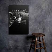 1pc Framed Canvas Poster - Japanese Text Art "It's Bread" - Black & White Minimalist Kitchen Or Bedroom Decor - Ready-To-Hang Framed Wall Decoration - Funny Bakery Office Decoration - Unique Gift For Japan Culture Fans, Kawaii Room Decor, Surreal Artwork, Highquality Print, Decorative Print - 有框架 - 查看 9