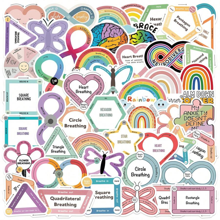 50PCS Slogan Stickers High-Quality And Beautiful Stickers For Scrapbook, Journaling, Laptop, Bumper, Skateboard, Water Bottles, Computer, Phone, Hard Hat, Car Stickers And Decals - Random Style - View 1