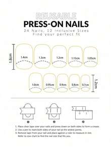 24pcs French Short Square Press On Nails Set With 3D Embossed Leopard Print Floral Rhinestone Decorations Includes 1pc Jelly Gel And 1pc Nail File Reusable Artificial Nail Tips For Women Girls Party Date Daily Wear Sweet Cool Stylish - 彩色 - 查看 5