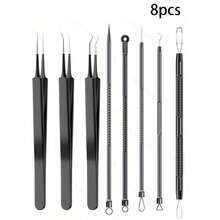 Kit de herramientas para eliminar acné y puntos negros - Eliminador de acné y puntos negros, reduce las marcas de acné, aclara las imperfecciones, cuidado de la piel, belleza para mujeres, herramienta de limpieza de poros, herramienta de limpieza profunda, herramienta de cuidado facial, gancho de limpieza de poros - multicolor - Ver 10