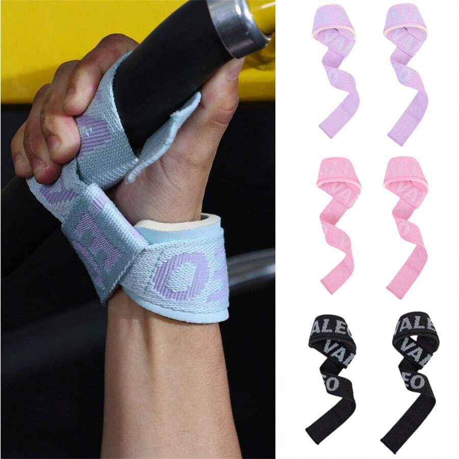 1 Pair Weight Lifting Straps, Non-Slip Wrist Wrap Workout Grip Assist Strap, Strength Training For Gym Dumbbell