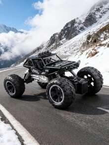 1辆2.4G遥控喷雾越野合金车，28厘米攀爬车，带灯光、大轮胎，适用于沙漠地形，户外电动玩具车，节日礼物 - 彩色 - 查看 13