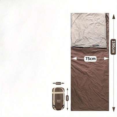 1pc Ultralight All-Season Sleeping Bag For Adults - 700g Compact & Portable Rectangular Design With Anti-Snag Zipper, Summer/Winter Use For Hiking, Backpacking, Bikepacking, Camping - No Bulk, Lightweight For Hot Or Cold