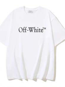 OffWhite Lettering Boldly Declares A Statement Of Innovative Fashion Aesthetic Making This Tee A Standout Wardrobe Piece For Those Who Appreciate Modern Iconic Graphics And Relaxed Vibe 100% Cotton - White - View 7
