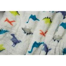 YOLIA Batas unisex para s lindas batas de baño de forro polar suave - Dinosaurio - Ver 6