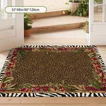 1pc Leopard Print Rug, Red Lips Rug, Pop Art Rug, Bold Statement Area Rug, Funky Living Room Decor, Animal Print Rug, Glamorous Home Rug, 84*60inch,Perfect Choice For Christmas ,Stylish And High-Quality Rugs, Perfect For Christmas Decorations And GiftsHome Decor, The Best Choice For Gothic-Style Birthday Gifts - Nhiều màu - Xem 7