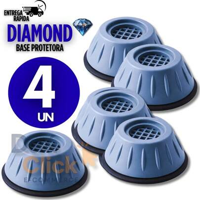 Conjunto Kit 16 Pé Máquina Lavar Fogão Geladeira Base Protetora Apoio Anti Vibração Suporte Base Niveladora Móveis