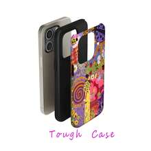 Una elegante funda para teléfono que no incluye cordón ni soporte. Funda para teléfono a la moda con os de collage a prueba de golpes, diseño vintage, interesante y artístico de mariquita y collage floral, compatible con 17 16 15 14 Pro Plus 13 12 11. Regalo de primavera, cumpleaños. - Multicolor 2 - Ver 7