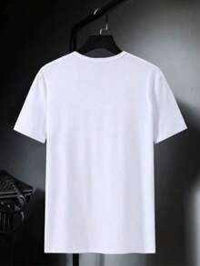 Masculino Feminina Estampada Sorriso Emojo Camiseta Manga Curta UNISSEX 100% Algodão - Branco - Visão 2