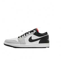Men's Jordan 1 Low Neutral Grey/Black (553558 045) - Xám - Xem 1