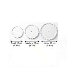 3 PiecesWhite Scalloped Serving Platter Set, Ideal For Party Candy & Snack Display - Three White Fruit Platters - View 2