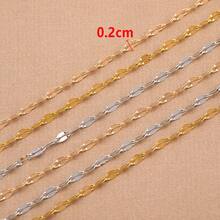 2米金色不锈钢唇链，项链，颈链，DIY珠宝制作配件 - 鏈條 - 查看 4