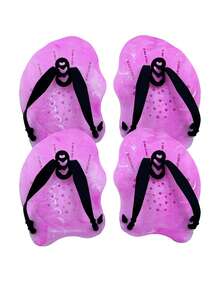 1 Pair/2 Pairs Outline Swimming Webbed Gloves, Adjustable Strap Swimming Training Webbed Gloves, Unisex - Multicolor - View 18